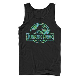 Men's Jurassic Park Floral T Rex Logo Tank Top - 1 of 4
