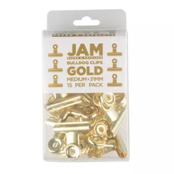 JAM Paper 31mm 15pk Metal Bulldog Clips - Medium