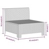 vidaXL Modern Patio Middle Sofa – Comfortable Outdoor Seating with Cushions – Gray Poly Rattan Material - 4 of 4