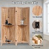 Room Divider with 3-Tier Shelves, 4-Panel Folding Privacy Screen for Bedroom Living Room - Storage Organizer for Small Spaces, Apartment Office - 2 of 4
