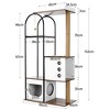 Lyngins Cat Tree,Modern Cat Tower with 1 Caves,2 Scratching Posts,Cat Condo for Indoor,White - 3 of 4