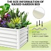 Galvanized Raised Garden Bed, Outdoor Large Planter Raised Beds Open Base with Safety Edge and Glove for Vegetables Flowers Ground Planter - 4 of 4