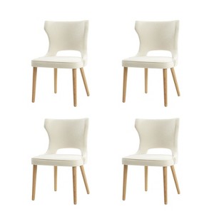 Leticia Mid-century Modern Wingback Dining Chair with Solid Wood Legs Set of 4|ARTFUL LIVING DESIGN - 1 of 4
