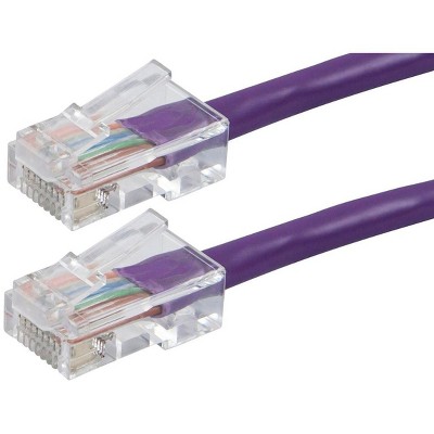 Monoprice Cat6 Ethernet Patch Cable - 5 Feet - Purple | Network Internet Cord - RJ45, Stranded, 550Mhz, UTP, Pure Bare Copper Wire, 24AWG - Zeroboot