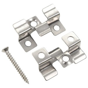 vidaXL 100 pcs Decking Clips with 200 Screws Stainless Steel - 1 of 4