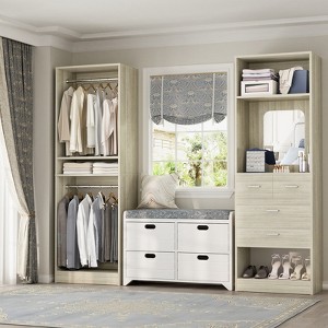 Besiost Closet System with Drawers and Mirror - 1 of 4