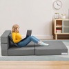 Folding Sofa Bed, Convertible Sleeper Chair,  with 2 Pillow, Memory Foam Washable Cover for Living Room/Bedroom/Guest - 4 of 4