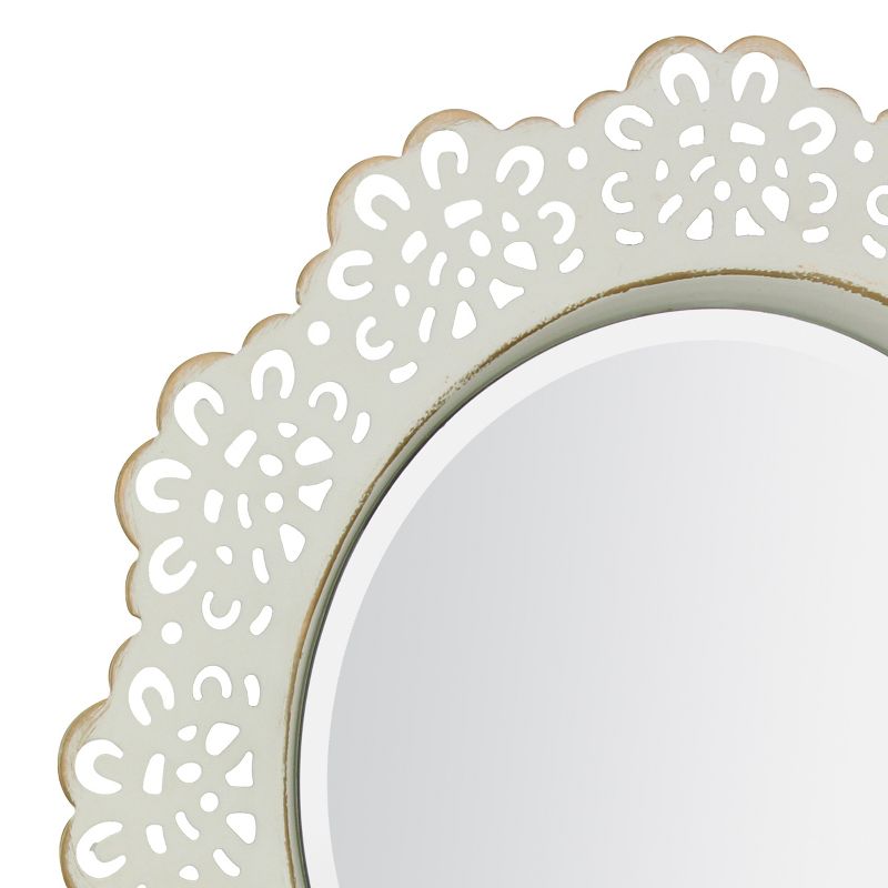 12.5" Decorative Floral Metal Lace Wall Mirror - Stonebriar Collection, 4 of 7