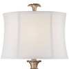 Regency Hill Alyson Traditional Buffet Table Lamp with Round Riser 33 3/4" Tall Tall Mercury Glass Champagne White Shade for Bedroom Living Room Home - 3 of 4