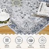 Washable Area Rug for Bedroom Vintage Low Pile Carpet Non-Slip Stain-Resistant No-Shedding Distressed Orange Dining Rugs - 4 of 4