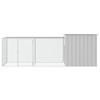 vidaXL Chicken Cage Gray 118.1 in.x35.8 in.x39.4 in. Galvanized Steel - 3 of 4