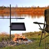 SEVOBAL Grill Cookware Campfire Skillet Combo, Heavy-Duty Adjustable Cooking System, All-in-One for Open Camping, Patio BBQs, Black, 31.1"*15.4"*31.9" - 3 of 4