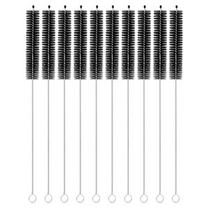 Unique Bargains Long Handle Wire Bristles Bottle Straw Cleaning Brushes 10 Pcs - 1 of 4