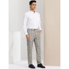 INSPIRE CHIC Men's Plaid Casual Regular Fit Flat Front Stretch Dress Pants - 4 of 4