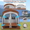 Costway 2 Room Shower Tent Oversize Privacy Shelter Portable Dressing Toilet Outdoor Gray/Blue/Brown - 4 of 4