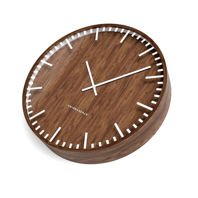 Union & Scale Essentials Wall Clock Wood 16" UN57811, 3 of 6