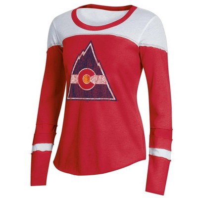 NHL Colorado Avalanche Women's Long Sleeve Polo T-Shirt - S