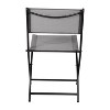 Emma and Oliver Set of 4 Folding Chairs for Indoor/Outdoor Use with Flex Comfort Material and Steel Frames - 4 of 4