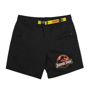 Jurassic Park Isla Nublar Men's Black Lounge Shorts - 1 of 4