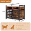 Large Dog Crate Furniture, Large Dog Kennel Indoor with 3 Adjustable Height Feeding Door, Small/Medium/Large Dog - 2 of 4