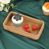 BRINJOY Handwoven Rattan Entryway Key Tray - Small Woven Basket for Keys, Jewelry, Desk Organization, Kitchen and Coffee Table Decor - 4 of 4