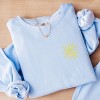 Simply Sage Market Embroidered Summer Sun Lightweight Garment Dyed Sweatshirt - 2 of 4