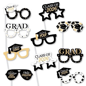 Big Dot of Happiness 2026 Hello College Graduation Glasses - Paper Card Stock Party Photo Booth Props Kit  - 10 Count - 1 of 4