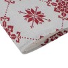 Unique Bargains Christmas Place Mats Red Snowflake Linen Red White 13"x17.7" 2 Pcs - 4 of 4