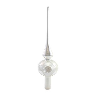 Sbk Gifts Holiday 13.0 Inch Silver Stardust Tree Topper Feather Tree Reflector Mini Tree Toppers - 1 of 3