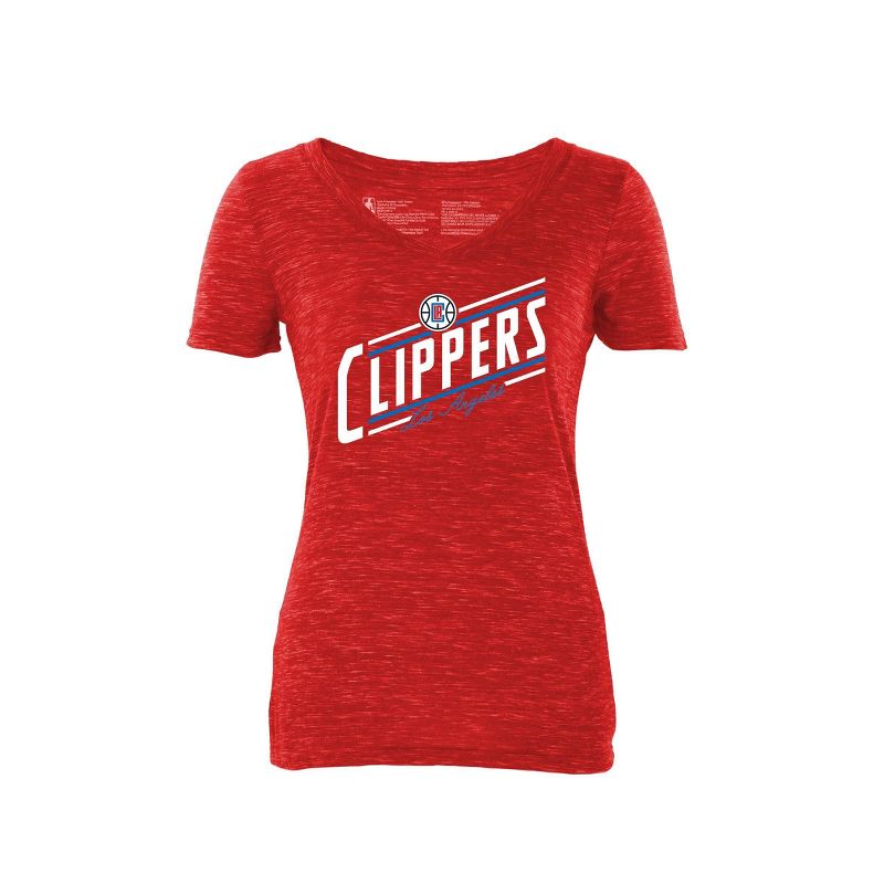 NBA Los Angeles Clippers Women&#39;s Short Sleeve V-Neck T-Shirt - XL, 1 of 5
