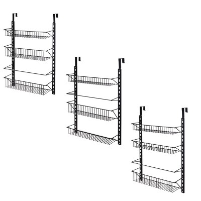 Home-Complete Over the Door Organizer - 9-Tier Hanging Wall Rack for Bathroom or Kitchen Organization - Pantry Organization and Storage by Home-Complete (Black) — фото 8