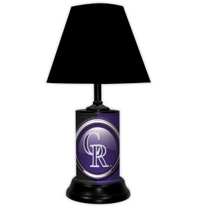 MLB 18-inch Desk/Table Lamp with Shade, with Team Logo, Colorado Rockies - 1 of 1