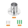 Unique Bargains Flange Closet End Supports Diameter Rod Bracket 4 Pcs - 3 of 4