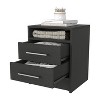 NicBex Modern 2-Drawer Nightstand with Metal Handles Bedside Table with Open Shelf End Table for Bedroom, Living Room - 4 of 4