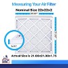 Filter King 22x22x2 Air Filter | 4-PACK | MERV 8 HVAC Pleated A/C Furnace Filters | MADE IN USA | Actual Size: 21.88 x 21.88 x 1.75" - 2 of 4