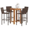 vidaXL Garden Bar Set Brown - 4 - 2 of 4