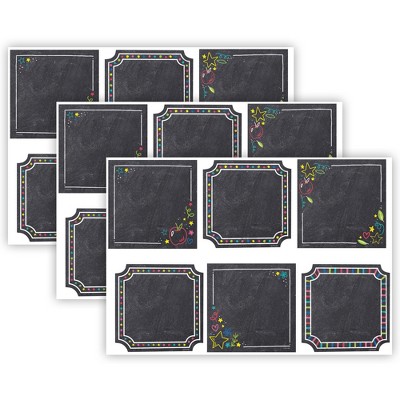 Creative Teaching Press® Colorful Chalk Cards 6 Inch Designer Cut-Outs, 36 Per Pack, 3 Packs