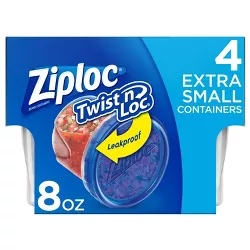 BPA Free Microwavable Ziploc Twist n  Loc 3 Small Round Containers 1 Pint 