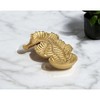 HomeRoots 10" Gold Sea Horse Cast Iron Vanity Tray - 2 of 4