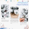 Hachikiko 3ft Flocked Artificial Christmas Tree with Pine Cones & Berries - Pre-Decorated Snow-Dusted Tabletop Tree for Small Spaces - 3 of 4