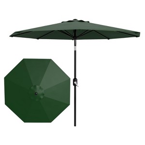 9Ft UV Resistant Patio Umbrella, 8 Sturdy Ribs Outdoor Table Umbrella with Easy Push Button Tilt, Market Umbrella for Pool, Yard & Garden - 1 of 4