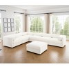 Oversized 142.5" Chenille Modular L-Shaped Sectional Sofa with Cylindrical Cushios and Storage Seat, 7-Piece Free combination Sofa - 2 of 4