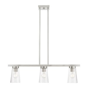 Livex Lighting Cityview 3 - Light Chandelier in  Brushed Nickel - 1 of 4