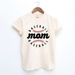 Simply Sage Market Women's Baseball Mom Baseball Short Sleeve Garment Dyed Tee - 1 of 4