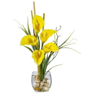 HomeStock Calla Lily Liquid Illusion Silk Flower Arrangement : Target