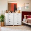 VANIRROR Retro Farmhouse 5-Drawer Dresser, White Wooden Chest of Drawers for Bedroom Furniture, Clothes Storage Cabinet - 2 of 4