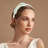 Unique Bargains Girl's Classic Elegant Mesh Headbands 5.51"x4.72"x0.55" Pink Green 2 Pcs - 2 of 3