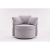 CAVINAS Teddy Fabric 360° Swivel Comfy Armchair with Back Cushion,Rotating and Storage Accent Chair   for Living Room,Bedroom,Office - 2 of 4