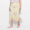 Women's Ruffle Midi A-Line Skirt - Wild Fable™ Light Yellow Floral - 2 of 3