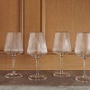 16.9oz 4pk Ribbed Stemmed Wine Glasses Gold - Threshold™: Modern Glass Drinkware Set, Hand Wash, Cold Beverages - 3 of 4
